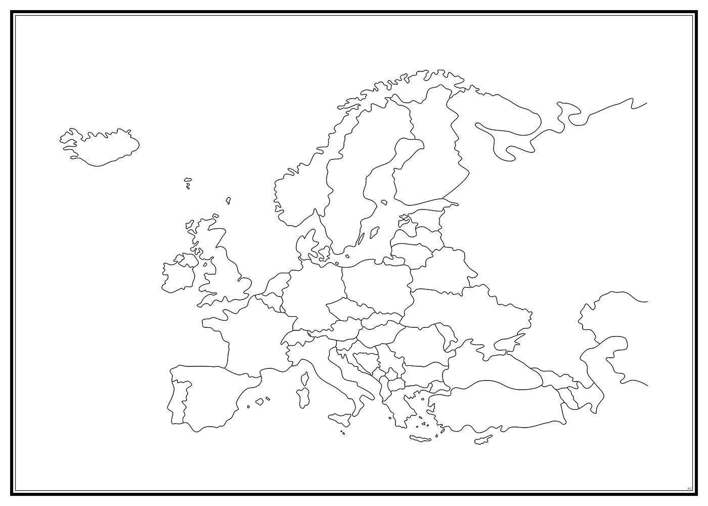 Stadskarta över Europa