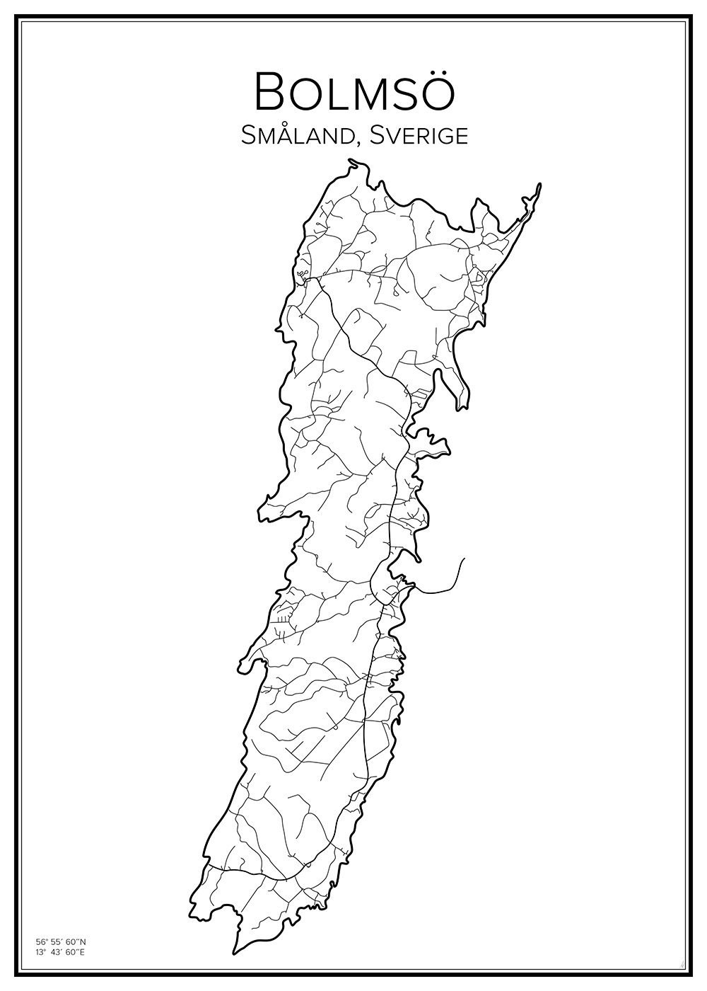 Stadskarta över Bolmsö