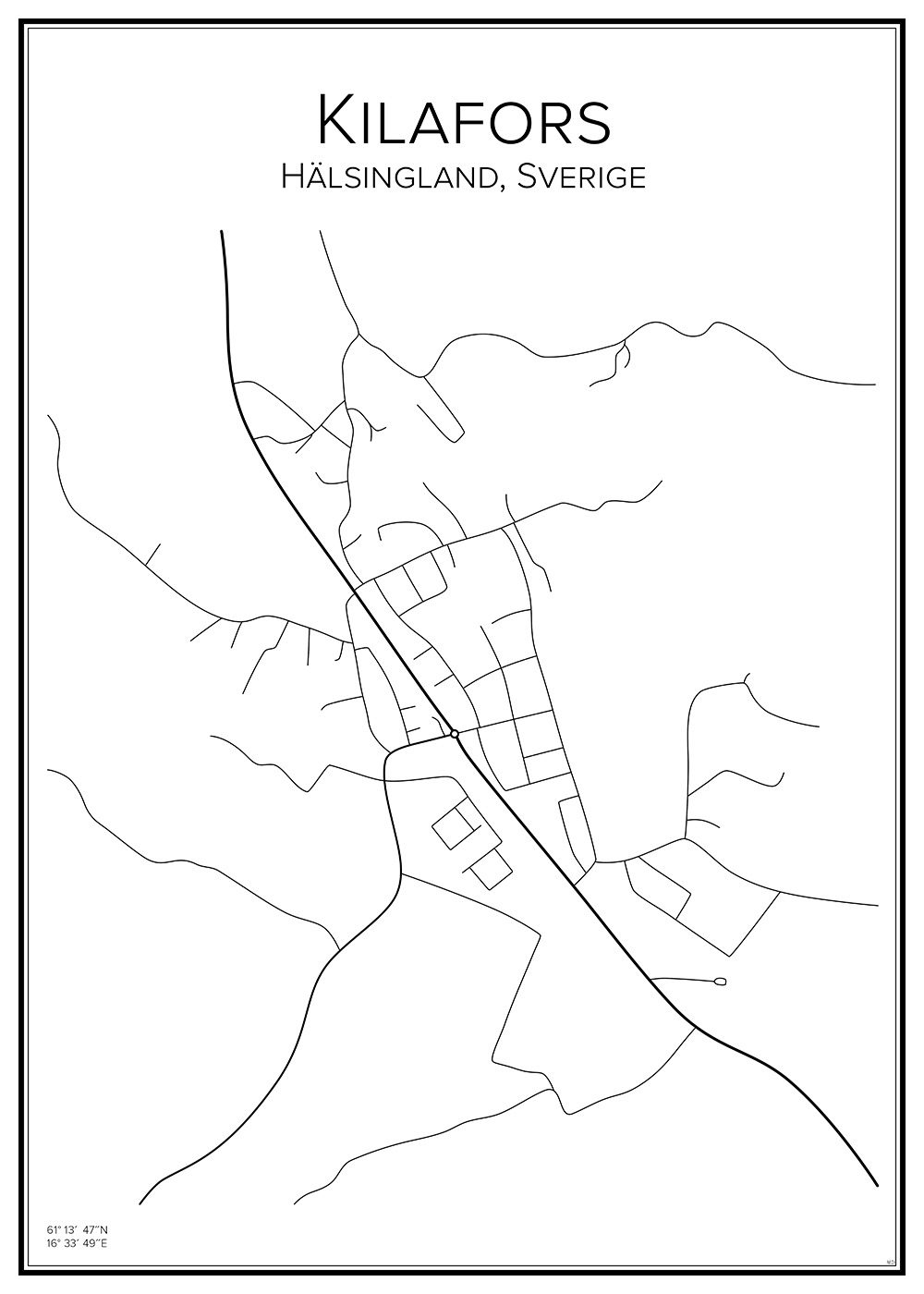 Stadskarta över Kilafors