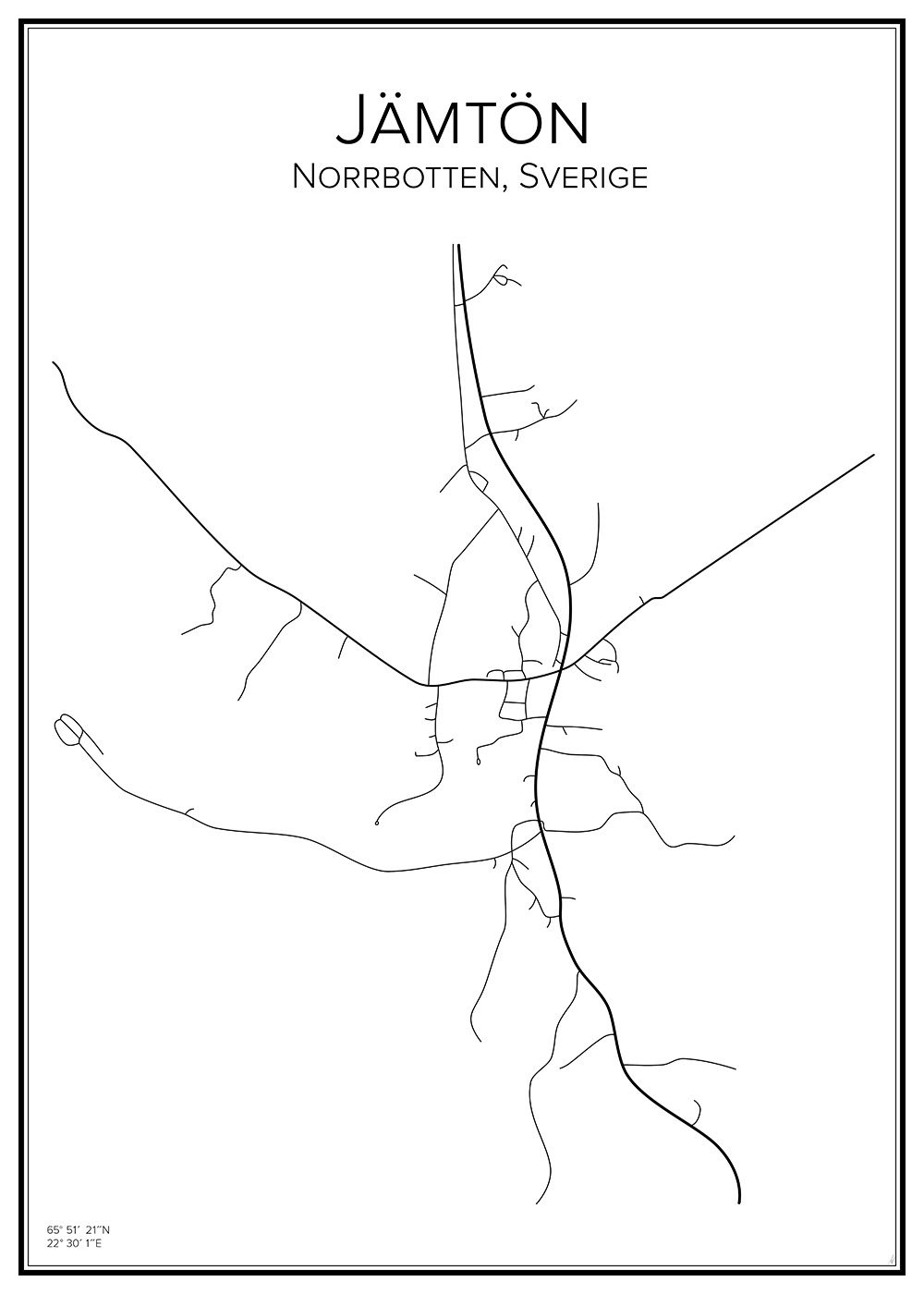 Stadskarta över Jämtön