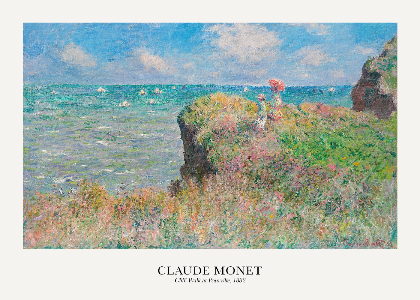 Claude Monet Poster - Cliff Walk at Pourville Poster