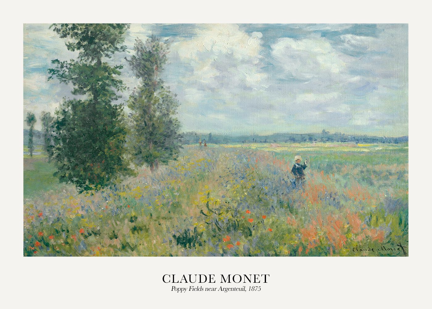 Poppy Field near Argenteuil Monet Poster