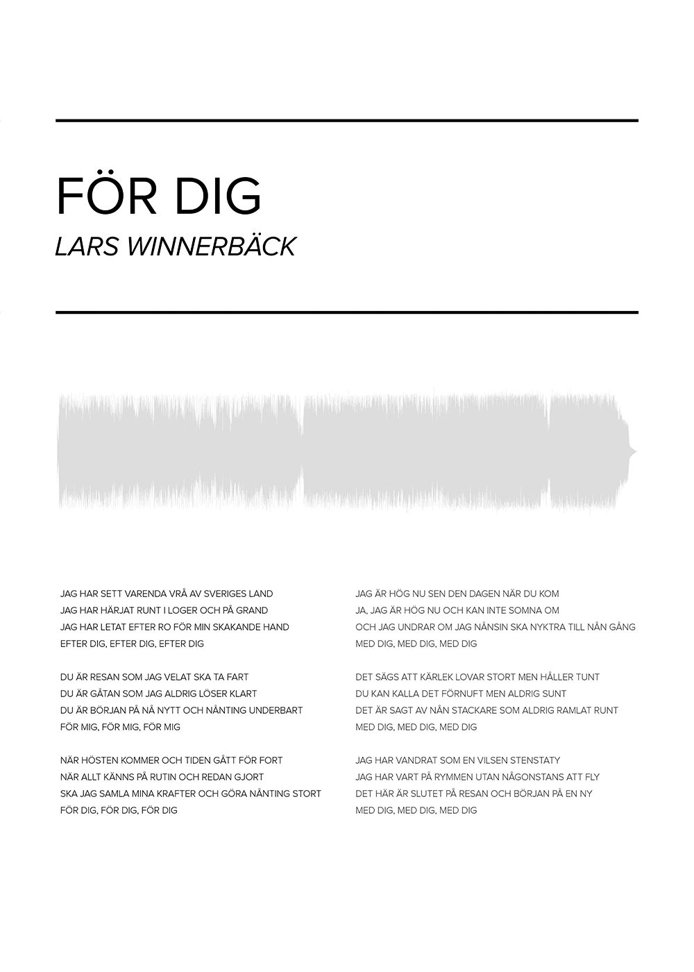 Lars Winnerbäck För dig Poster