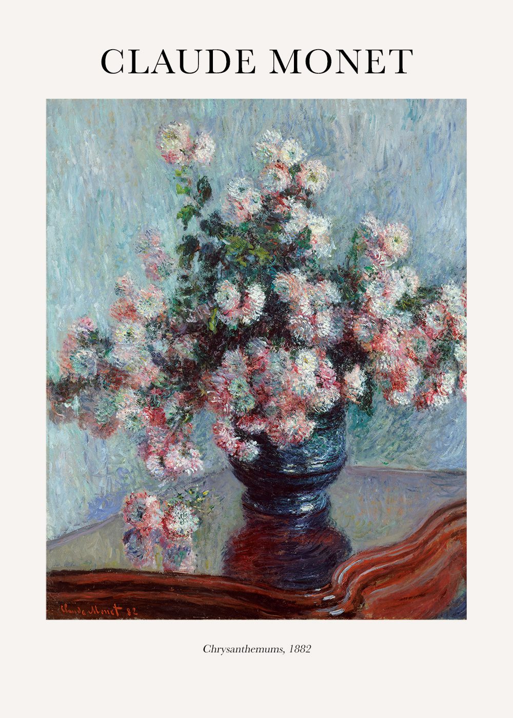 Monet Poster chrysanthemums