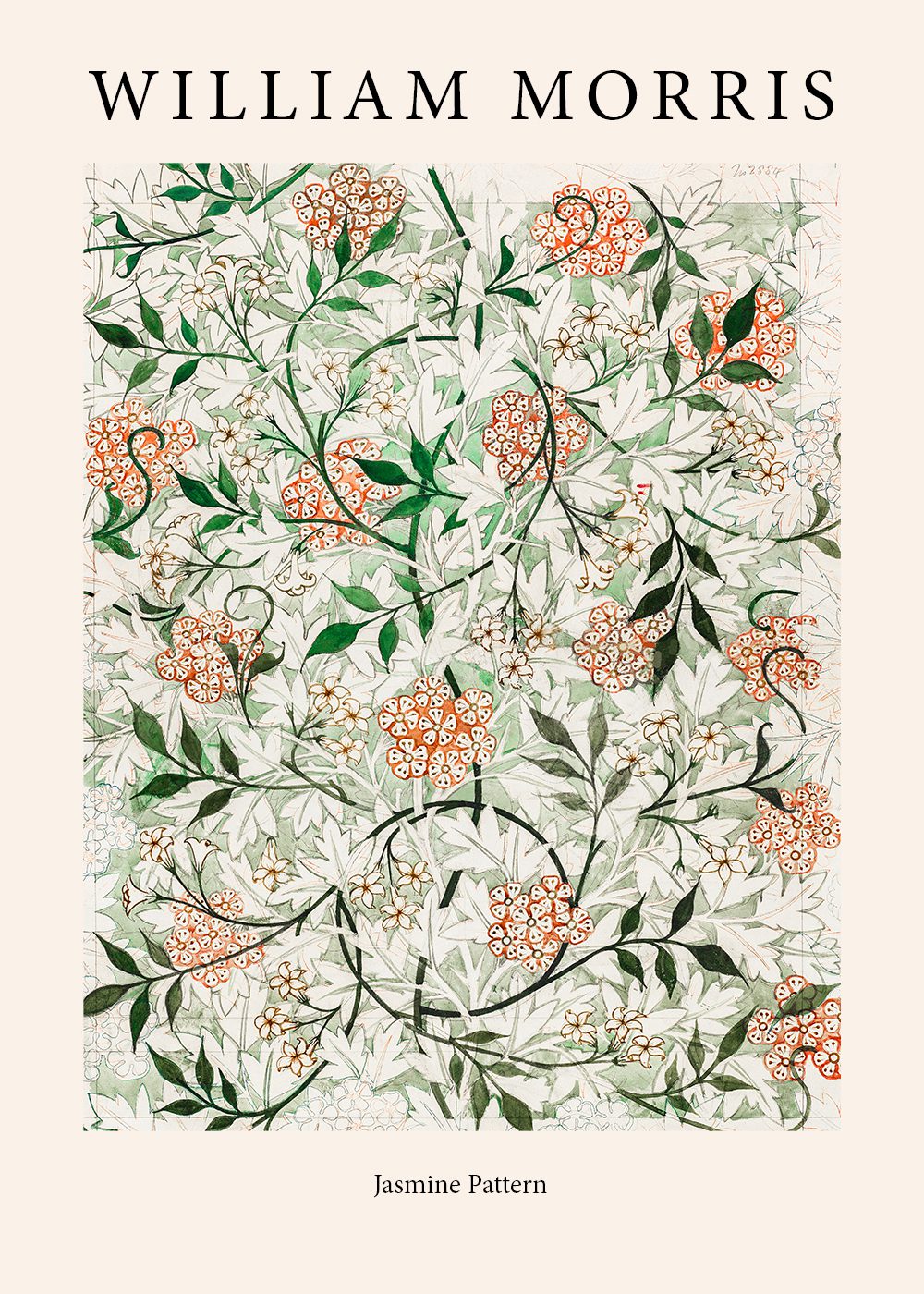 william Morris poster jasmine pattern