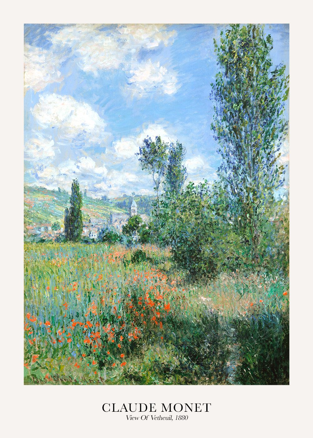 Monet Poster View of Vetheuil