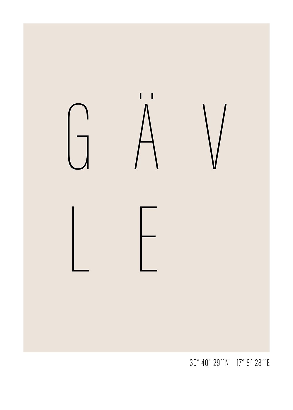 Gävle text poster