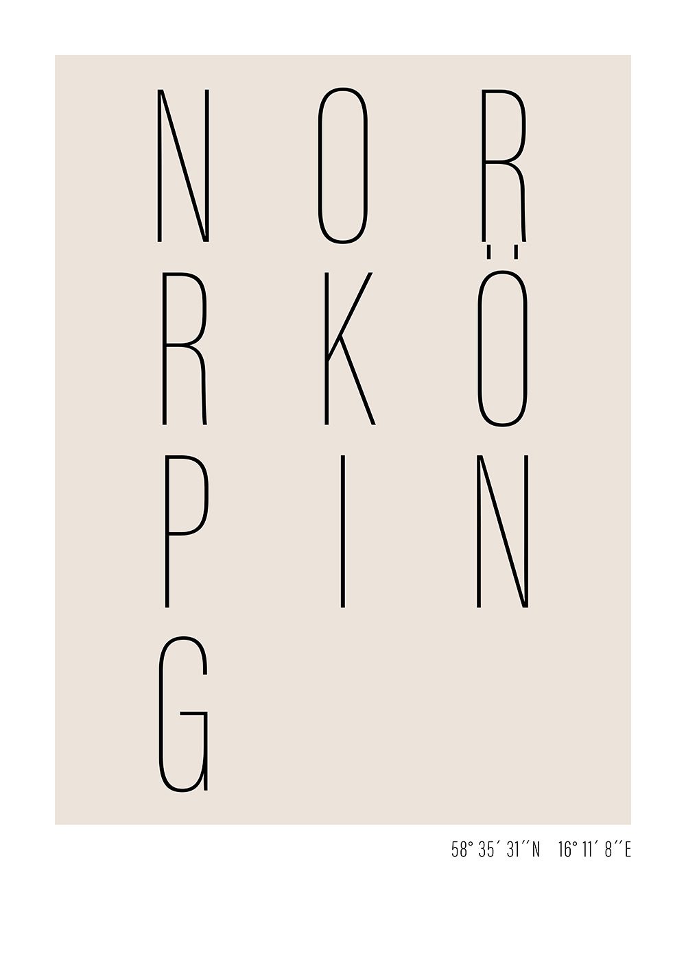 Norrköping text poster