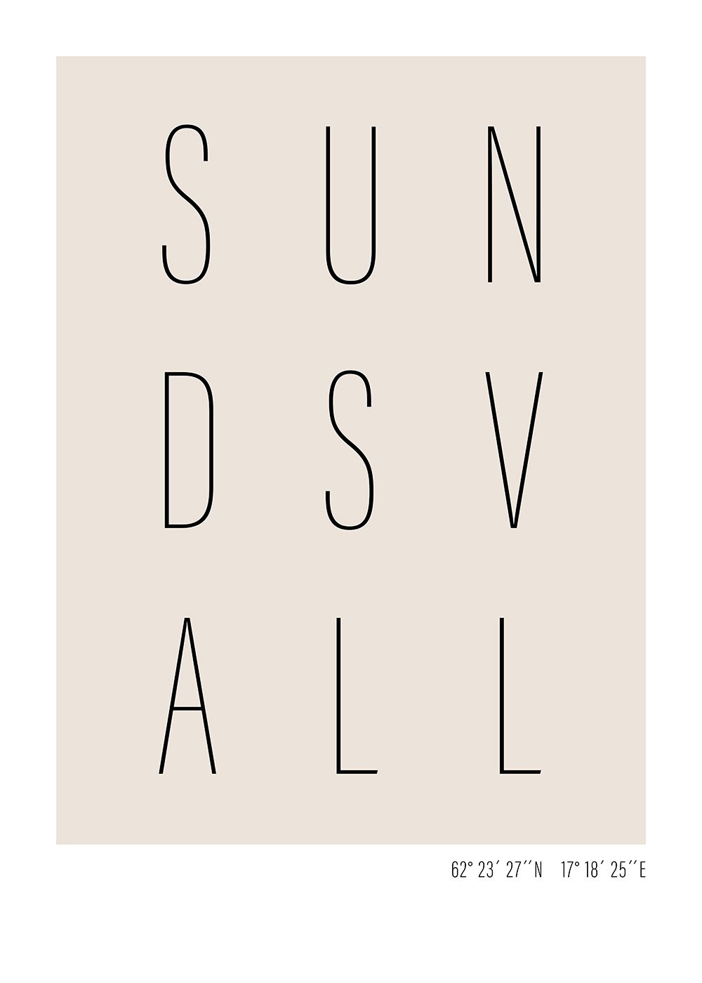 sundsvall text poster