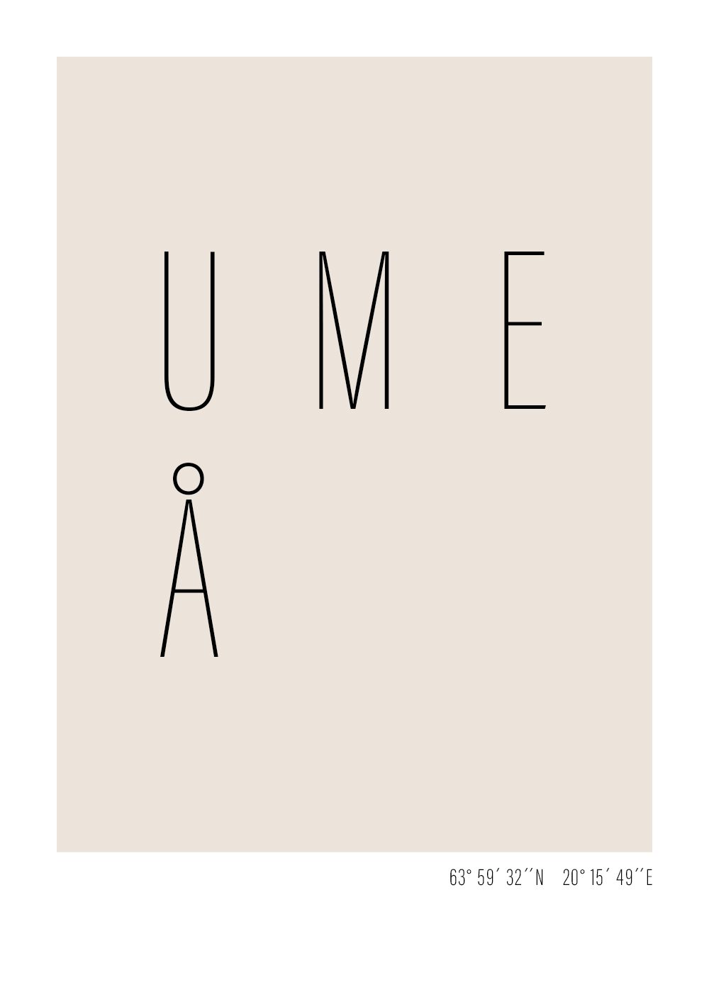 Umeå Poster text