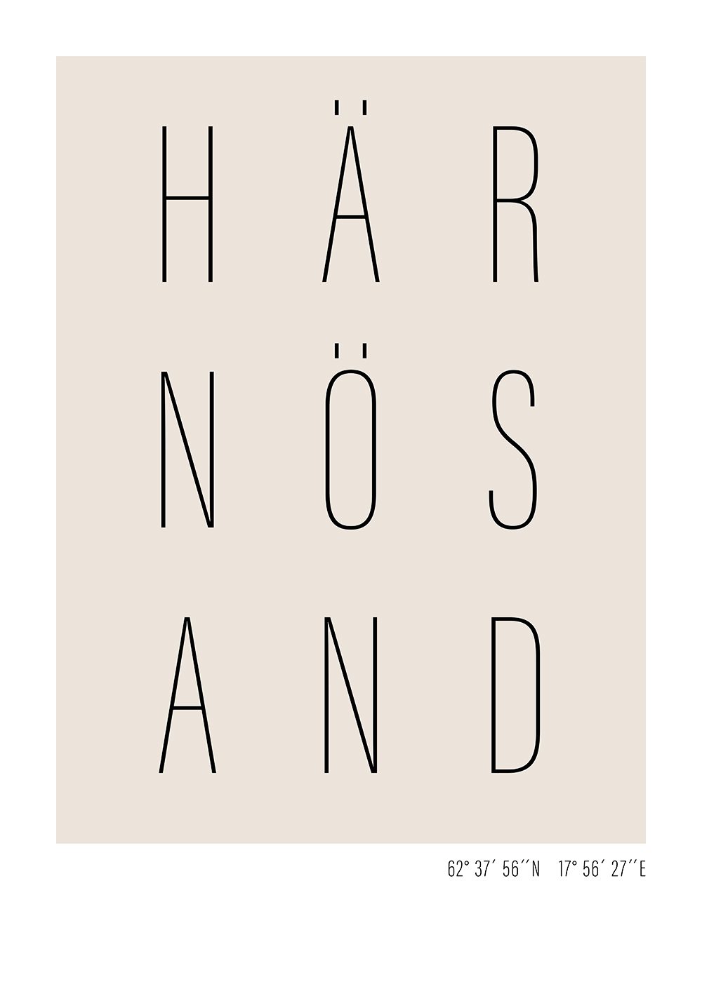 Härnösand poster text