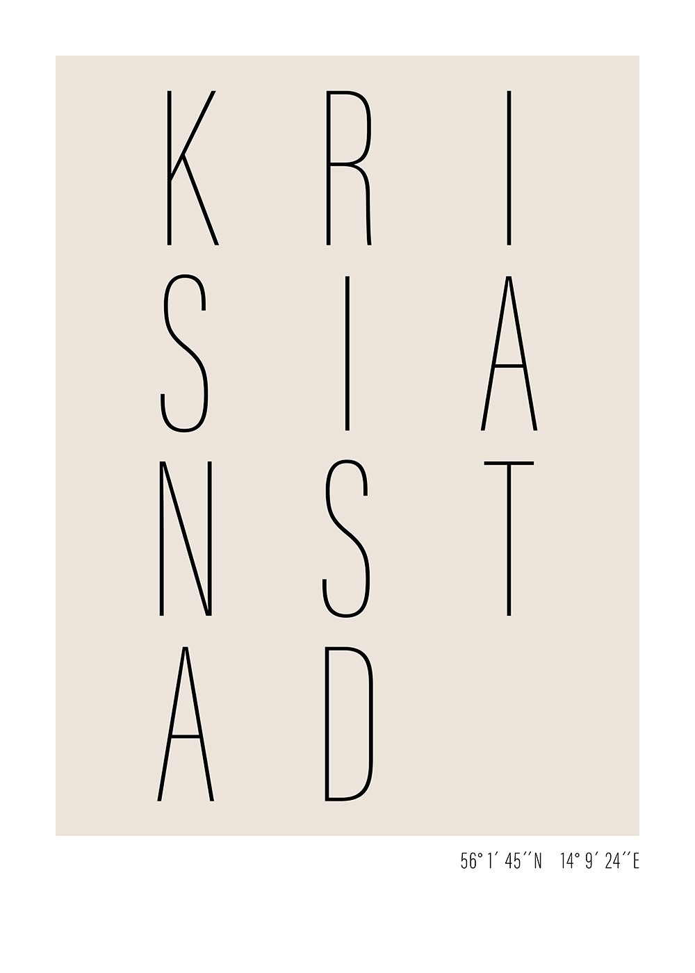 kristianstad text poster