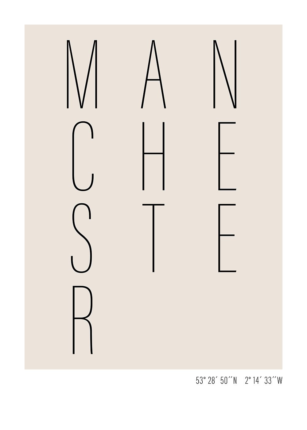 manchester text poster