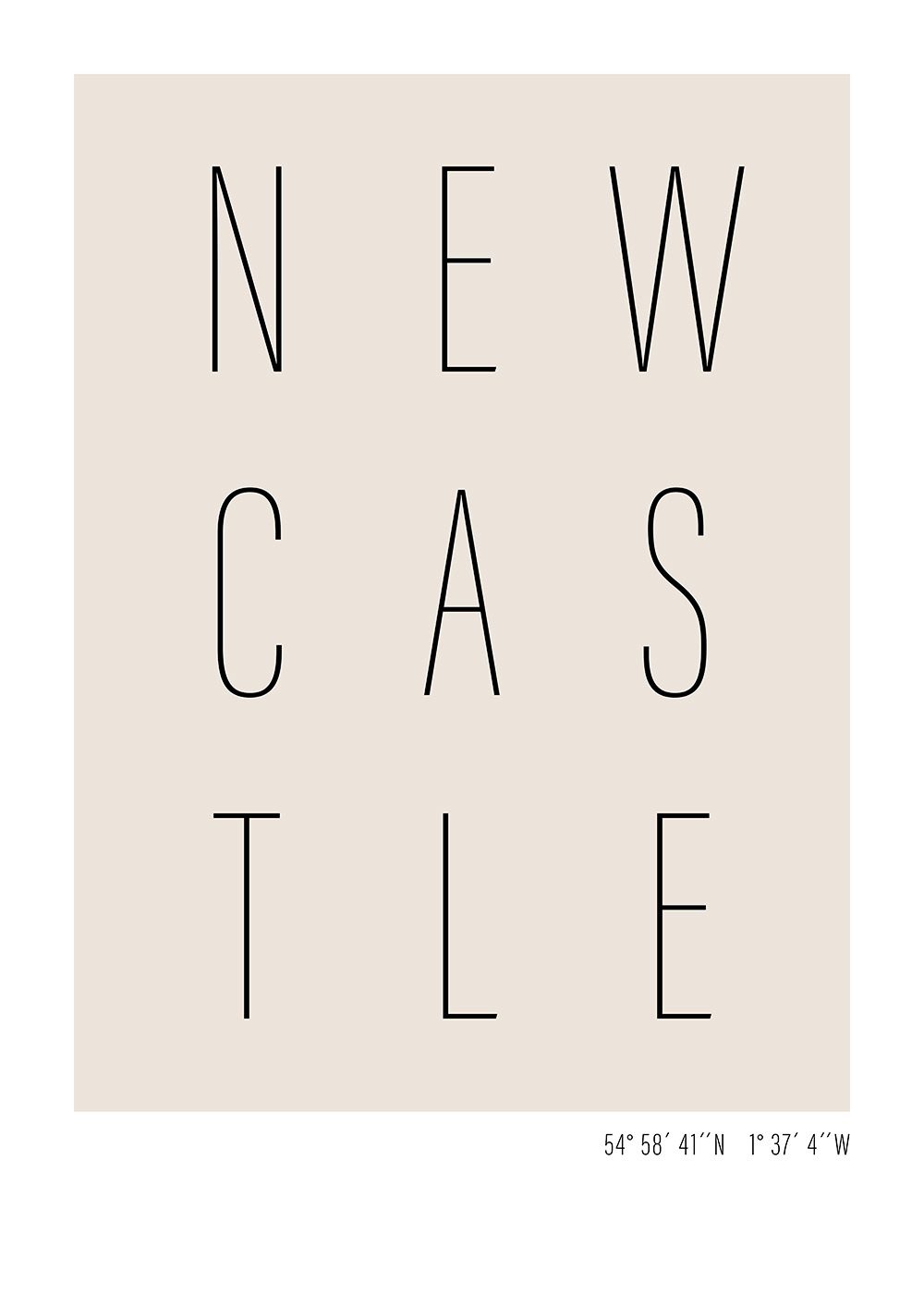 newcastle text poster