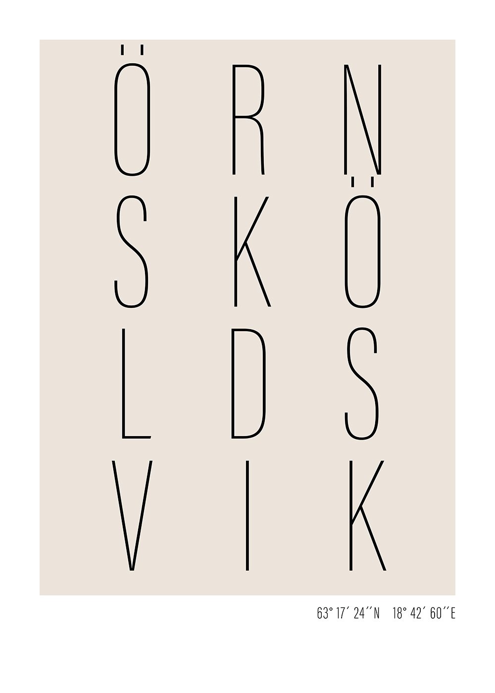 Örnsköldsvik text poster