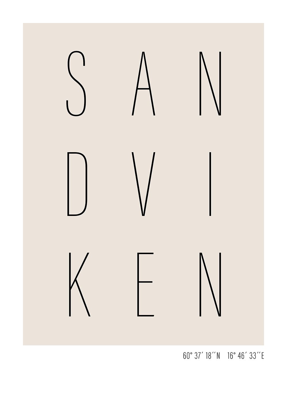 sandviken text poster