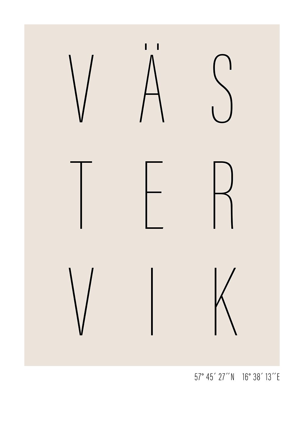 Västervik poster text